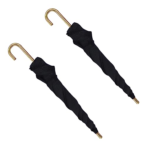 CVUTOVO 2stücke Miniatur Regenschirm Spielzeug Schwarze Dekoration Für Dollhouse Accessoires Hochwertige Mini Umbrellas Für von CVUTOVO