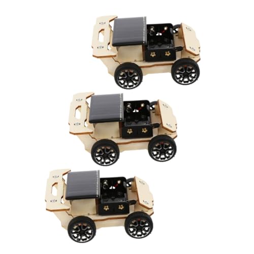 CVUTOVO 3 Sätze Solar Auto Bausatz Miniatur Modellbausatz DIY Wissenschaftliches Experiment Lernspielzeug für Studenten als Pädagogisches Solarfahrzeug von CVUTOVO