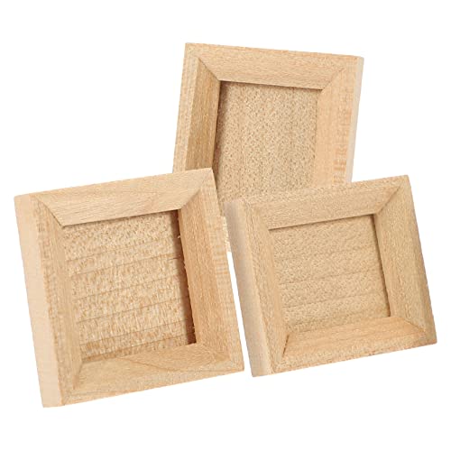 CVUTOVO 3 Stück Miniatur Bilderrahmen Teilig aus Holz Kleine Dekorative Mini Fotorahmen für Puppenhaus Vintage Miniaturbilderrahmen für DIY Hausdekoration Robust und Handgefertigt CVUTOVO 3 Stück Miniatur Bilderrahmen Teilig aus Holz Kleine Dekorative Mini Fotorahmen für Puppenhaus Vintage Miniaturbilderrahmen für DIY Hausdekoration Robust und Handgefertigt von CVUTOVO