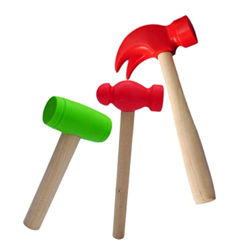 CVUTOVO 3 Stück Teiliges Holzhammer Robuster Holzgriff Plastikhämmer Fördert Motorische Fähigkeiten Kreativität für Jungen und Mädchen CVUTOVO 3 Stück Teiliges Holzhammer Robuster Holzgriff Plastikhämmer Fördert Motorische Fähigkeiten Kreativität für Jungen und Mädchen von CVUTOVO