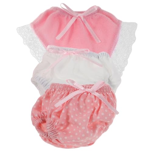 CVUTOVO 3-teiliges Babypuppen-zubehör – Wiederverwendbare Unterwäsche, Passend Für Neugeborene, Babypuppen, Rollenspiel-zubehör Für Kleinkinder Und Mädchen von CVUTOVO