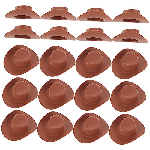 CVUTOVO 30 Stück Mini Cowboyhüte Winzige Puppenhüte aus Leichtem Material für Bastelprojekte Puppendekoration und Feiern Braune Miniaturhüte für Puppen und Kuchen Dekorationen CVUTOVO 30 Stück Mini Cowboyhüte Winzige Puppenhüte aus Leichtem Material für Bastelprojekte Puppendekoration und Feiern Braune Miniaturhüte für Puppen und Kuchen Dekorationen von CVUTOVO
