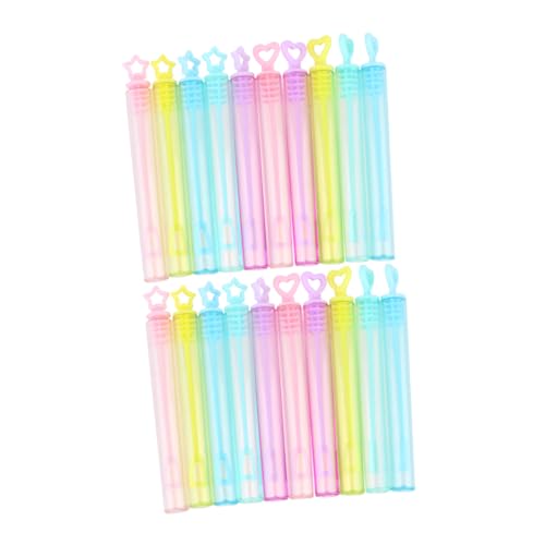 CVUTOVO 30 Stück Teiliges Mini Seifenblasenstäbe mit Leeren Flaschen Bunte Herz und Designs Tragbare Partyzubehör für Kindergeburtstag Hochzeit ohne Zufällige Farbe von CVUTOVO
