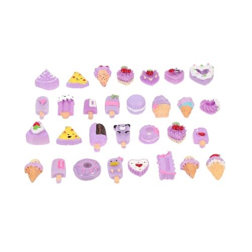 CVUTOVO 30 Stück Teiliges Miniatur Lebensmittel Dekoration Resin DIY Nail Charms Nagelverzierung Kawaii Nagelkunst Zubehör für Handyhüllen Basteln von CVUTOVO