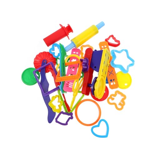 CVUTOVO 32 Stück Teiliges Color Clay mit DIY Plasticine Molds Vielseitiges Bastelset für Kreatives Feinmotorik Geeignet für Ab Jahren von CVUTOVO