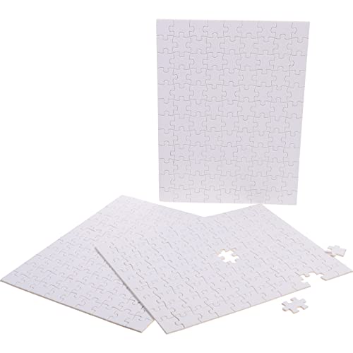 CVUTOVO 3Blätter Leere Puzzles für Sublimation DIY Bastelprojekte Blanko Puzzle für Teile Kreative Gestaltung für Wärmeübertragung von CVUTOVO