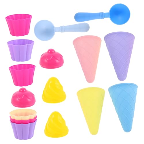 CVUTOVO 3Er-Set EIS Eiszapfen Sandspielzeug Sandkinder Zapfen Kinderspielzeug Eisformen Stellen Sie Sich Eistüten vor aus Sandformen EIS Spielset Plastik von CVUTOVO