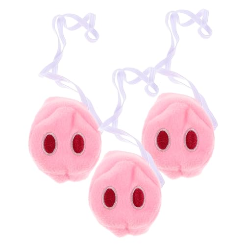 CVUTOVO 3Stücke Entzückende Plüsch Schweinenasen für Karneval und Halloween Cosplay Zubehör mit Einzigartigem Design für Partys und von CVUTOVO
