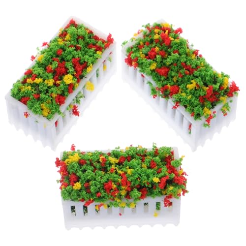 CVUTOVO 3Stücke Teiliges Miniaturblumen Dekorationsset für Puppenhaus Hochwertige Lebendige Pflanzenornamente für Mikrolandschaft und DIY Projekte von CVUTOVO