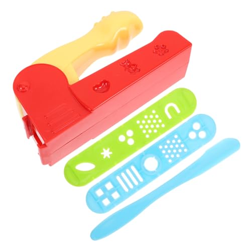 CVUTOVO 4 STÜCKE Teiliges Farbton Werkzeug Set Kreatives DIY Plastilin Stempel und Knetform Set Sicherer Kunststoff Fördert Farbverständnis und Fantasie für Zuhause und Kindergarten von CVUTOVO