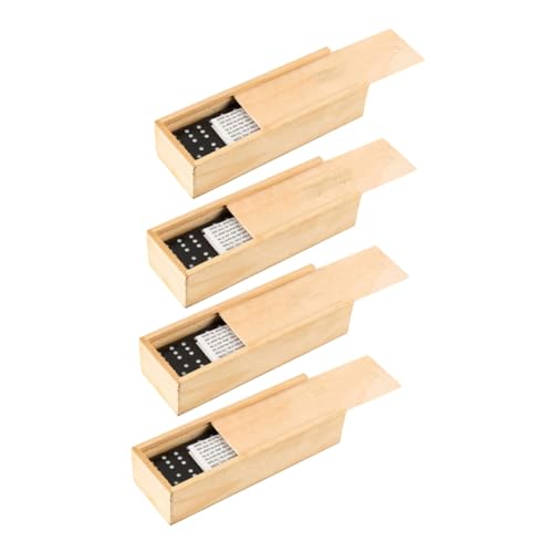 CVUTOVO 4 Sätze Holz Domino Interaktive und Interessante Dominosteine für Erwachsene für Spieleabende und Familienaktivitäten aus Hochwertigem Holz Gefertigt CVUTOVO 4 Sätze Holz Domino Interaktive und Interessante Dominosteine für Erwachsene für Spieleabende und Familienaktivitäten aus Hochwertigem Holz Gefertigt von CVUTOVO