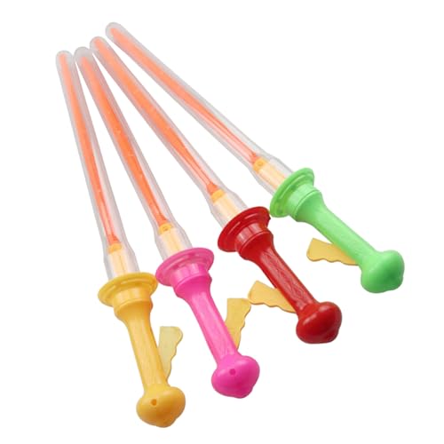 CVUTOVO 4 Stück Bubble Maker Stick Lustige Seifenblasenstäbe für Outdoor Spiele Partys und Freizeitaktivitäten ohne Blasenflüssigkeit Farben Zufällig Zufällige Farbe von CVUTOVO
