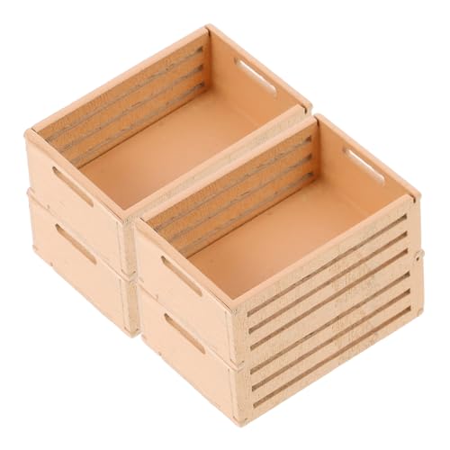CVUTOVO 4 Stück Holzkorb Teiliges Puppenhaus Zubehör Dekorative Aufbewahrungskörbe aus Holz für Miniaturmöbel und Kreative Räume Sammler und Mikrolandschaften CVUTOVO 4 Stück Holzkorb Teiliges Puppenhaus Zubehör Dekorative Aufbewahrungskörbe aus Holz für Miniaturmöbel und Kreative Räume Sammler und Mikrolandschaften von CVUTOVO