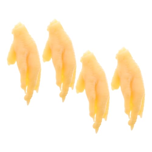 CVUTOVO 4 Stück Künstliche Hühnerfüße Modell für Lebensmittel Dekoration und Realistische Fake Chicken Claw Requisiten für Hotel Präsentation und Spaß Leicht Gelb CVUTOVO 4 Stück Künstliche Hühnerfüße Modell für Lebensmittel Dekoration und Realistische Fake Chicken Claw Requisiten für Hotel Präsentation und Spaß Leicht Gelb von CVUTOVO