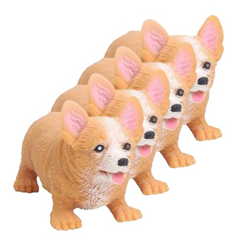 CVUTOVO 4 Stück Stressspielzeug für Hunde und Bunte Dehnspielzeuge für Party Entspannung Sensory Toys für Kleine Welpen Stressabbauend und Tragbar von CVUTOVO