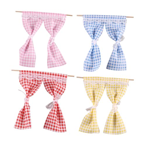 CVUTOVO 4 Stück Teiliges Set Miniaturvorhänge für Puppenhaus Einfache Installation Elegantes Design Anpassen an Verschiedene Themen Dekoration für Miniaturmöbel und Zubehör CVUTOVO 4 Stück Teiliges Set Miniaturvorhänge für Puppenhaus Einfache Installation Elegantes Design Anpassen an Verschiedene Themen Dekoration für Miniaturmöbel und Zubehör von CVUTOVO