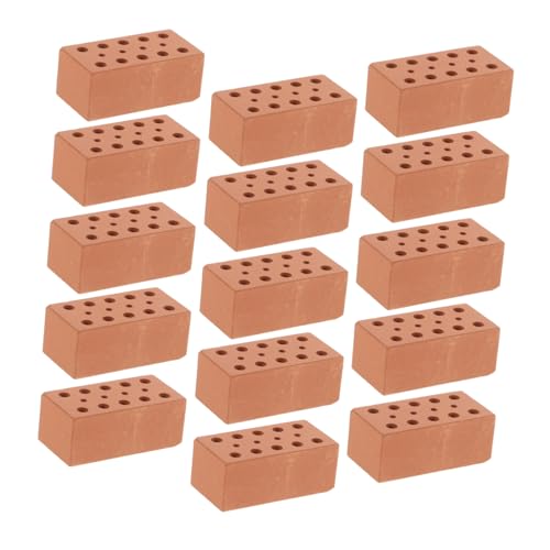 CVUTOVO 40 Stück Teiliges Mini Ziegelstein Realistische Miniatur Bausteine für Architekturmodellbau Pädagogisches DIY für Kreativen Hausbau und von CVUTOVO