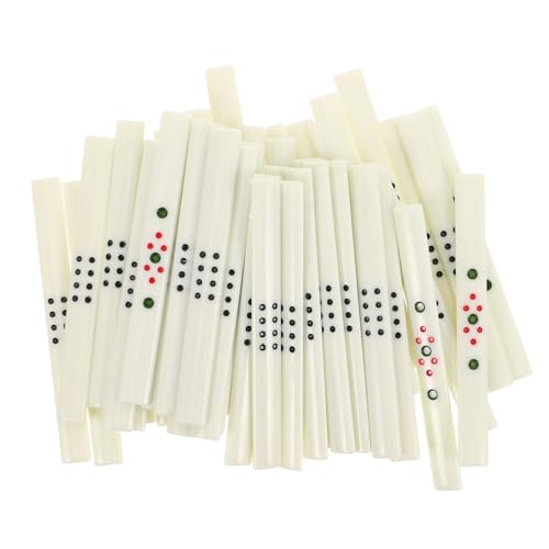 CVUTOVO 44 Stück Mahjong Zubehör Tragbare Punktestäbe für Chinesische Spiele und Zählhilfen für Mahjong Tische Flexibles Design für Verschiedene Tischvarianten Hochwertige Verarbeitung von CVUTOVO