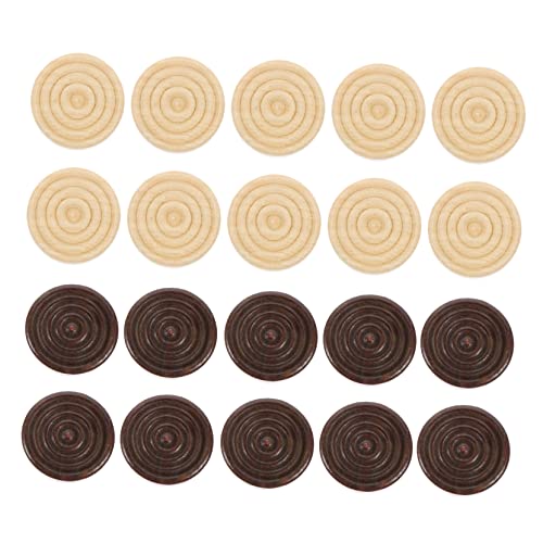 CVUTOVO 48Stücke Holz Runde Checkers Schachfiguren Zubehör für Brettspiele für Anfänger Stapelbar und Praktisch Holzfarbe CVUTOVO 48Stücke Holz Runde Checkers Schachfiguren Zubehör für Brettspiele für Anfänger Stapelbar und Praktisch Holzfarbe von CVUTOVO