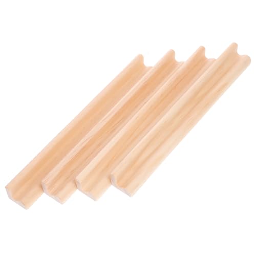 CVUTOVO 4Stücke Holz Domino Halter Holzbuchstaben Ständer für Domino Spiele DIY Holzornamente für Spielkarten Displays Stabil und Leicht für Ordnung und Präsentation von CVUTOVO