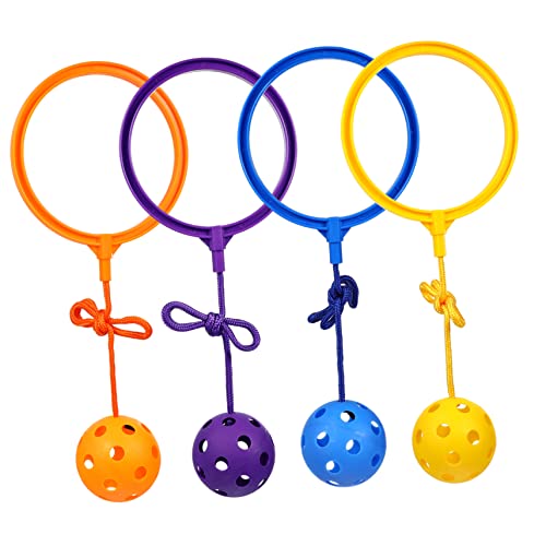 CVUTOVO 4Stücke Knöchel Sprungball für Teiliges Sprungspielzeug und Spaßige Aktivität für Drinnen und Draußen für Geschicklichkeitsspiele von CVUTOVO
