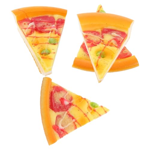 CVUTOVO 4Stücke Künstliche Pizza Realistische Simulation aus PU Material für Rollenspiele Dekoration und Foto Requisiten für Küchen Deko von CVUTOVO