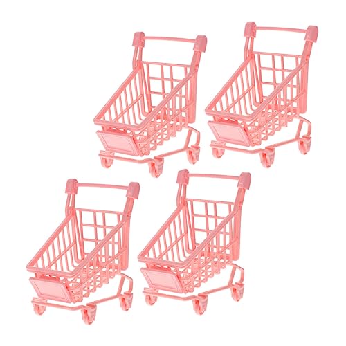 CVUTOVO 4Stücke Mini Einkaufswagen Make Up Schwammhalter Teiliges Kosmetik Organizer für Makeup Schwämme und Beauty Tools Stilvolles Design für Büro Perfektes von CVUTOVO