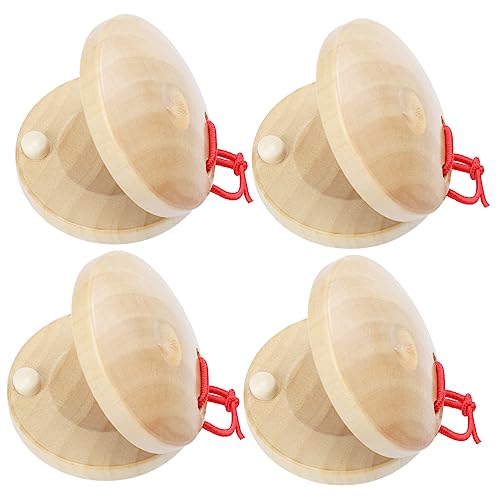CVUTOVO 4stücke Mädchen Kastagnetten Pädagogisches Musikinstrument Für Musikbildung Handspielzeug Für Kleinkinder Percussion Instrumente Holzfarbe CVUTOVO 4stücke Mädchen Kastagnetten Pädagogisches Musikinstrument Für Musikbildung Handspielzeug Für Kleinkinder Percussion Instrumente Holzfarbe von CVUTOVO