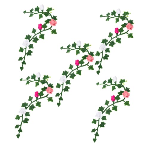 CVUTOVO 5 Stück Teiliges Mini-blumenranken Realistische Künstliche Blumenranke für Puppenhausdekoration Stabiles Modell für Miniaturgärten und Landschaftsgestaltung Langlebig und von CVUTOVO
