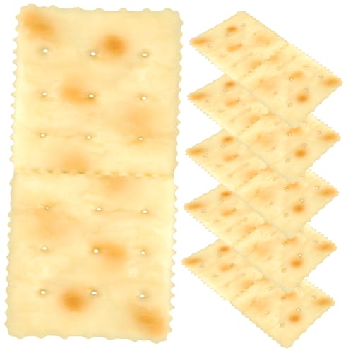 CVUTOVO 5 Stück Teiliges Realistische Künstliche Kekse als Fotorequisiten und Wohnaccessoires Detailgetreue Dekoration für Küche und Tisch Langlebige Biscuit Modelle aus Hochwertigem von CVUTOVO