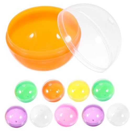 CVUTOVO 50 Stück Befüllbare Plastikbälle Bunte Öffnungsfähige Kugeln für DIY Bastelprojekte und Dekoration für Süßigkeiten Spielzeuge und Kreative Verpackungen von CVUTOVO