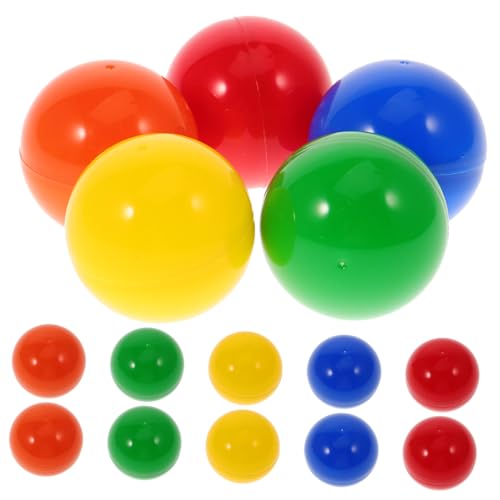 CVUTOVO 50 Stück Bunte Kunststoff Losbälle zum Öffnen und Befüllen Wiederverwendbare Party Lotteriekugeln für Tombola Spiel und Festaktivitäten von CVUTOVO