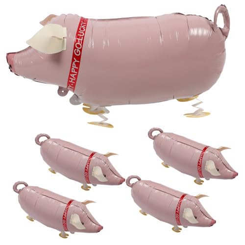 CVUTOVO 5Stücke Aufblasbare Schweineballons Leichte Dekorative Tierballons für Kindergeburtstagsfeiern und Partys aus Hochwertigem Material Sicher und Langlebig als von CVUTOVO