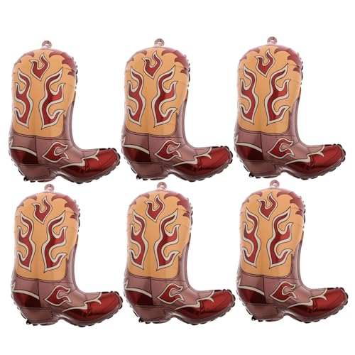 CVUTOVO 6 Stück Cowboy Stiefel Luftballons Western Motto Party Dekorationen für Geburtstagsfeiern Einzigartige Aufblasbare Cowboy Boot Dekorationen für Themenpartys und Feiern CVUTOVO 6 Stück Cowboy Stiefel Luftballons Western Motto Party Dekorationen für Geburtstagsfeiern Einzigartige Aufblasbare Cowboy Boot Dekorationen für Themenpartys und Feiern von CVUTOVO
