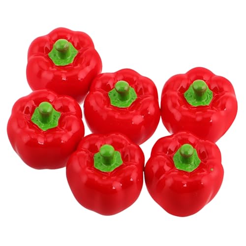 CVUTOVO 6 Stück Teiliges Chili Paprika Ornamente Realistische Kunstgemüse Figuren aus Resin für Kreative Mikro Landschaften und Dekorationen Wohnräumen und Geschäften CVUTOVO 6 Stück Teiliges Chili Paprika Ornamente Realistische Kunstgemüse Figuren aus Resin für Kreative Mikro Landschaften und Dekorationen Wohnräumen und Geschäften von CVUTOVO