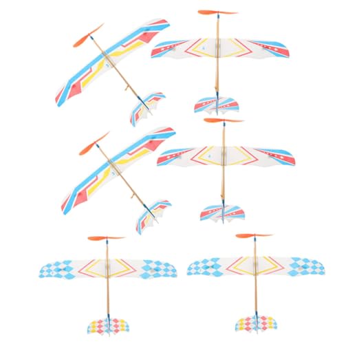 CVUTOVO 6 Stück Teiliges Gummiband Flugzeugspielzeug Mini Segelflugzeug Modell Outdoor für Hand Auge Koordination und Wiederverwendbaren Flugspaß CVUTOVO 6 Stück Teiliges Gummiband Flugzeugspielzeug Mini Segelflugzeug Modell Outdoor für Hand Auge Koordination und Wiederverwendbaren Flugspaß von CVUTOVO