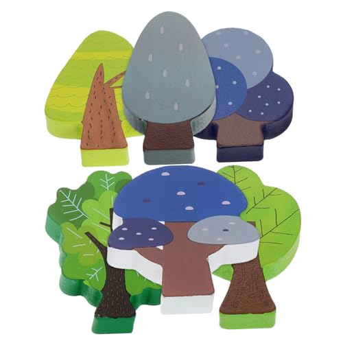 CVUTOVO 6 Stück Teiliges Holzbaum Spielzeugset Dekorative Bäume für Holzeisenbahnen Farbenfrohe Waldszene Kompatibel mit Gleisen aus Kindersicherem Naturholz für Kreative Spielwelten CVUTOVO 6 Stück Teiliges Holzbaum Spielzeugset Dekorative Bäume für Holzeisenbahnen Farbenfrohe Waldszene Kompatibel mit Gleisen aus Kindersicherem Naturholz für Kreative Spielwelten von CVUTOVO