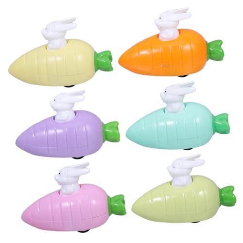 CVUTOVO 6 Stück Teiliges Ostern Aufziehspielzeug Karotten Auto Mini Pull Back Fahrzeug für Osterkorb Füller Familienaktivitäten Buntes Kaninchen Design CVUTOVO 6 Stück Teiliges Ostern Aufziehspielzeug Karotten Auto Mini Pull Back Fahrzeug für Osterkorb Füller Familienaktivitäten Buntes Kaninchen Design von CVUTOVO