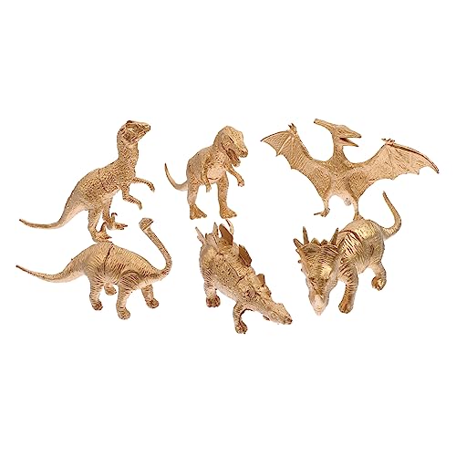 CVUTOVO 6 Stück Teiliges Realistischer Dinosaurier Modelle Goldene Dekofiguren für Schlafzimmer Wohnzimmer Lernspielzeug CVUTOVO 6 Stück Teiliges Realistischer Dinosaurier Modelle Goldene Dekofiguren für Schlafzimmer Wohnzimmer Lernspielzeug von CVUTOVO