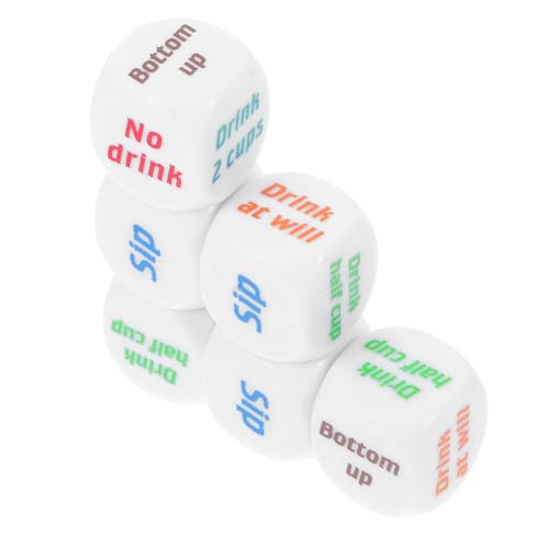 CVUTOVO 6 Stück Teiliges Trinkspiel Würfelset aus Acryl Lustige Trinkspielwürfel für Partys Bars und Ktvs Junggesellinnenabschiede und Gesellige Abende mit Freunden CVUTOVO 6 Stück Teiliges Trinkspiel Würfelset aus Acryl Lustige Trinkspielwürfel für Partys Bars und Ktvs Junggesellinnenabschiede und Gesellige Abende mit Freunden von CVUTOVO