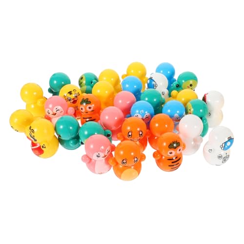 CVUTOVO 60Stücke Mini Tumbler Spielzeugset aus Kunststoff Kreative Tier Becher Spielzeuge für Geburtstagsgeschenk oder Dekoration Zufälligen Farben und Stilen von CVUTOVO