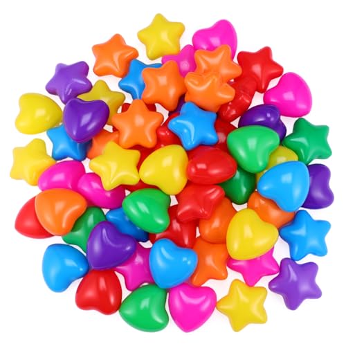 CVUTOVO 60stücke Teiliges Bunte Pits Balls Herz Und Sternformen Für Spielzelt Spielplatz Und Pool Pe-Material Füllung Für Ballgruben Und Kinderaktivitäten CVUTOVO 60stücke Teiliges Bunte Pits Balls Herz Und Sternformen Für Spielzelt Spielplatz Und Pool Pe-Material Füllung Für Ballgruben Und Kinderaktivitäten von CVUTOVO