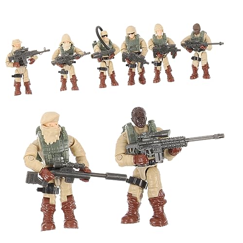 CVUTOVO 8 Stück Teiliges Miniaturfiguren Soldaten Realistische Figuren für Sandtisch Dekorationen und Modellbau für Rollenspiele und Geschenkideen von CVUTOVO