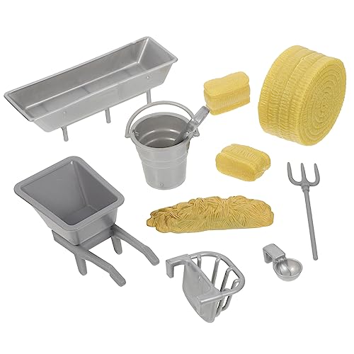 CVUTOVO 8Stücke Miniaturfarm Teiliges Zubehör für Kreative Rollenspiele Robustes Material für Puppenhäuser und Sandtische Fördert die Fantasie und von Jungen von CVUTOVO