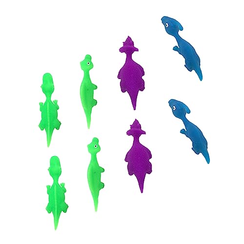 CVUTOVO 8Stücke Teiliges Dinosaurier Fingerspielzeug Dehnbares für Zufällige Farben für Mehr Spaß und Frustrationsabbau von CVUTOVO