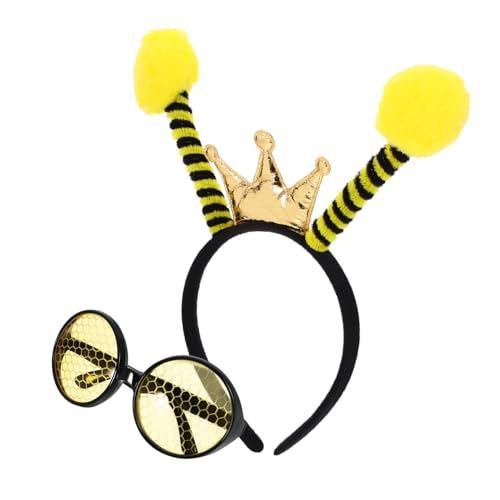 CVUTOVO Bienen Haarreif und Sonnenbrille Set Bienen Kostüm Accessoires für Halloween Karneval Party und Cosplay Langlebig und Modisch und Jugendliche CVUTOVO Bienen Haarreif und Sonnenbrille Set Bienen Kostüm Accessoires für Halloween Karneval Party und Cosplay Langlebig und Modisch und Jugendliche von CVUTOVO