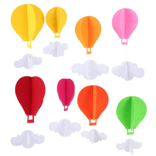 CVUTOVO Bunte Hot Air Balloon Hängedekoration Teiliges mit Wolken Kreative Klassenzimmerdeko für Kindergarten Grundschule und Kinderzimmer Farbenfrohe Pendants für Fröhliche Atmosphäre CVUTOVO Bunte Hot Air Balloon Hängedekoration Teiliges mit Wolken Kreative Klassenzimmerdeko für Kindergarten Grundschule und Kinderzimmer Farbenfrohe Pendants für Fröhliche Atmosphäre von CVUTOVO