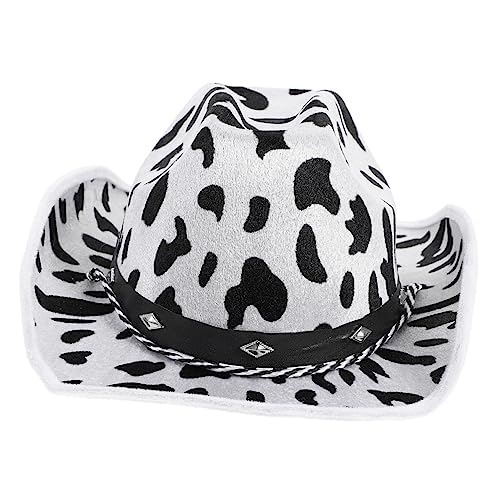 CVUTOVO Cowboyhut mit Kuhmuster für Unisex Party Outfits für Kostümpartys und Karneval Stilvolles und Robustes Accessoire für von CVUTOVO