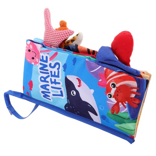 CVUTOVO Crinkle Buch aus Stoff Ocean Thema Weiches und Tragbares Lernspielzeug für Neugeborene Sinnes und Sprachfähigkeiten für Jungen und Mädchen von CVUTOVO