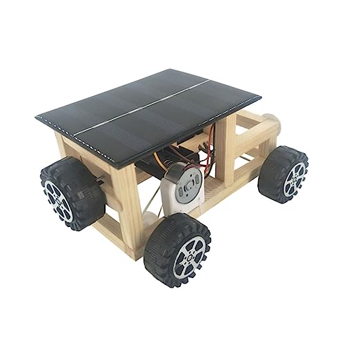 CVUTOVO DIY Solar Powered Wooden Car Bausatz für Lustiges Handgemachtes Modell für Wissenschaftliche Experimente Kreative Bildungsspielzeuge Farben Zufällig Zufällige Zufällige Farbe von CVUTOVO